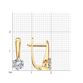 Серьги SOKOLOV - Золото 375, Фианит (арт. 029488-4)