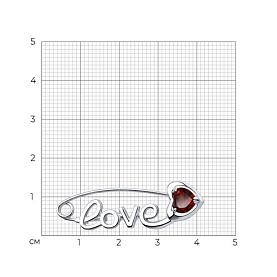 Булавка SOKOLOV - Серебро 925, Гранат (арт. 92040080)