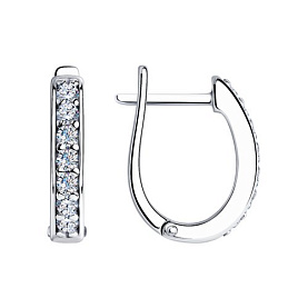 Серьги SOKOLOV - Серебро 925, Фианит (арт. 94024239)