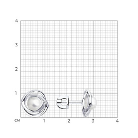 Серьги Diamant - Серебро 925, Жемчуг культивированный (арт. 94-122-01133-1)