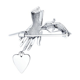 Брошь SOKOLOV - Серебро 925, Фианит (арт. 94040309)