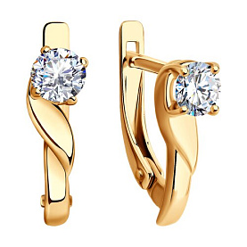 Серьги SOKOLOV - Серебро 925, Фианит (арт. 93020015)