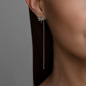 Серьги SOKOLOV - Серебро 925, Фианит (арт. 94026852)