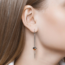 Серьги SOKOLOV - Серебро 925, Эмаль (арт. 94021855)