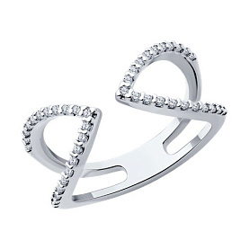 Кольцо SOKOLOV - Серебро 925, Фианит (арт. 94014172)