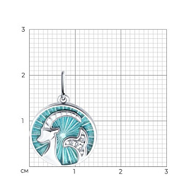 Подвеска Diamant - Серебро 925, Фианит, Эмаль (арт. 94-130-02328-1)