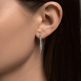 Серьги Diamant - Серебро 925, Фианит (арт. 94-120-01847-1)