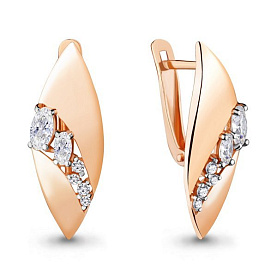 Серьги Аквамарин - Серебро 925, Фианит (арт. 45849А.6)