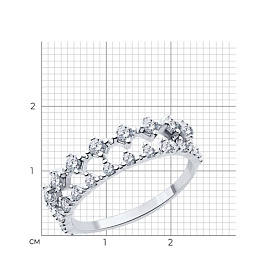 Кольцо SOKOLOV - Серебро 925, Фианит (арт. 94014065)