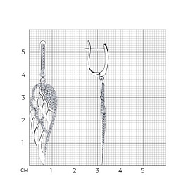 Серьги SOKOLOV - Серебро 925, Фианит (арт. 94023493)