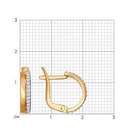 Серьги SOKOLOV - Золото 375, Фианит (арт. 027125-4)