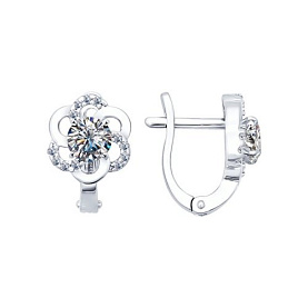 Серьги SOKOLOV - Серебро 925, Фианит (арт. 94021781)