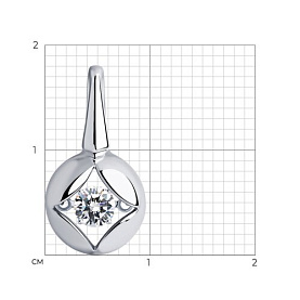 Подвеска Diamant - Серебро 925, Фианит (арт. 94-130-01729-1)