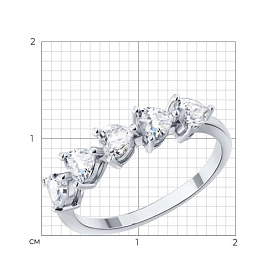 Кольцо SOKOLOV - Серебро 925, Фианит (арт. 94014921-91)