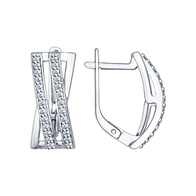 Серьги SOKOLOV - Серебро 925, Фианит (арт. 94022217)