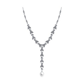 Колье SOKOLOV - Серебро 925, Жемчуг культивированный, Фианит (арт. 92070086)
