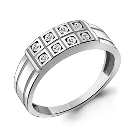 Кольцо Аквамарин - Серебро 925, Фианит (арт. 68826А.5)