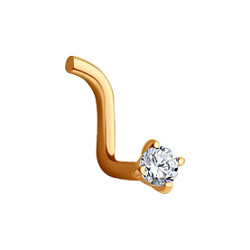 Пирсинг SOKOLOV - Золото 375, Фианит (арт. 060202-4)