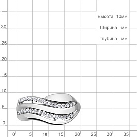Кольцо Аквамарин - Серебро 925, Фианит (арт. 600801А.5)