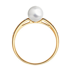 Кольцо Diamant - Серебро 925, Жемчуг культивированный, Бриллиант (арт. 93-210-01913-1)