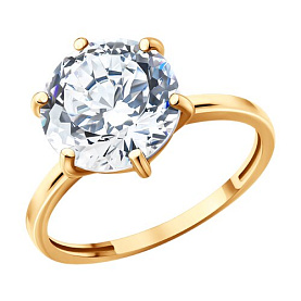 Кольцо SOKOLOV - Золото 585, Бриллианит (арт. 019896)