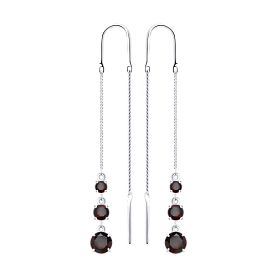 Серьги SOKOLOV - Серебро 925, Гранат (арт. 92022166)