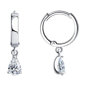 Серьги SOKOLOV - Серебро 925, Swarovski (арт. 94026024)