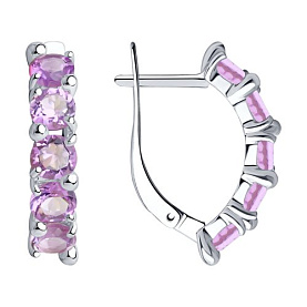 Серьги Diamant - Серебро 925, Аметист (арт. 94-320-00346-3)