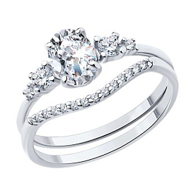 Кольцо SOKOLOV - Серебро 925, Фианит (арт. 94013856)