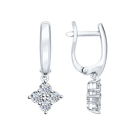 Серьги SOKOLOV - Серебро 925, Фианит (арт. 94021930)