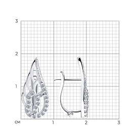 Серьги SOKOLOV - Серебро 925, Фианит (арт. 94023441)