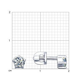 Серьги SOKOLOV - Серебро 925, Фианит (арт. 94021687)