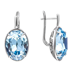 Серьги Мастер Клио - Серебро 925, Синтетический ситалл (арт. 23С0610Д-19)