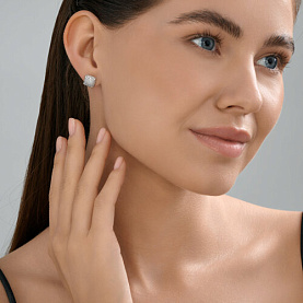 Серьги SOKOLOV - Серебро 925, Фианит (арт. 94027015)