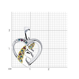Подвеска SOKOLOV - Серебро 925, Фианит, Эмаль (арт. 94032836)