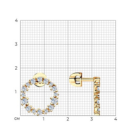 Серьги SOKOLOV - Серебро 925, Фианит (арт. 93021169)