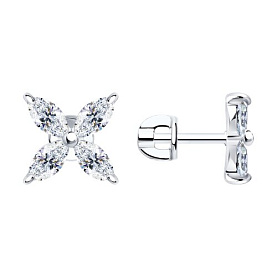 Серьги SOKOLOV - Серебро 925, Фианит (арт. 94024819)