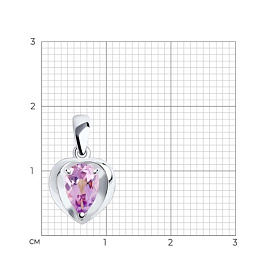 Подвеска Diamant - Серебро 925, Аметист (арт. 94-330-00761-2)