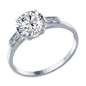 Кольцо SOKOLOV - Серебро 925, Фианит (арт. 94013652)