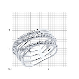 Кольцо SOKOLOV - Серебро 925, Фианит (арт. 94012050)