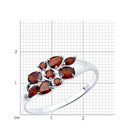 Кольцо SOKOLOV - Серебро 925, Гранат (арт. 92011104)