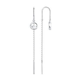Серьги SOKOLOV - Серебро 925, Фианит (арт. 94027780)