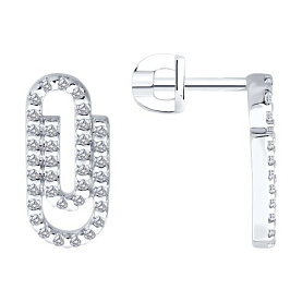 Серьги SOKOLOV - Серебро 925, Фианит (арт. 94026989)