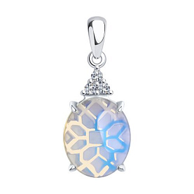 Подвеска Diamant - Серебро 925, Опалит, Фианит (арт. 94-330-01837-1)