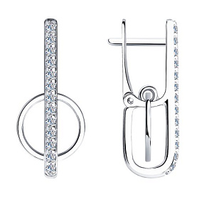 Серьги SOKOLOV - Серебро 925, Фианит (арт. 94023944)