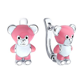 Серьги Diamant - Серебро 925, Эмаль (арт. 94-120-02225-1)