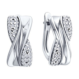 Серьги SOKOLOV - Серебро 925, Фианит (арт. 94027527)