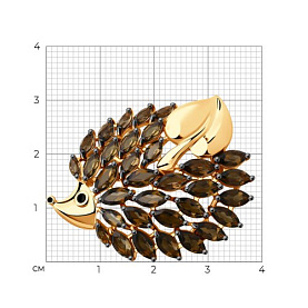 Брошь SOKOLOV - Серебро 925, Раухтопаз, Эмаль (арт. 92040071)