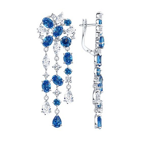 Серьги SOKOLOV - Серебро 925, Фианит (арт. 94027775)