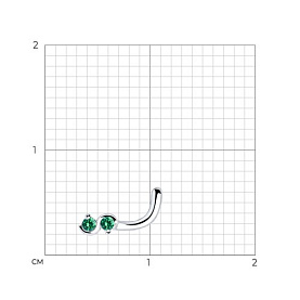 Пирсинг SOKOLOV - Серебро 925, Фианит (арт. 94060032)